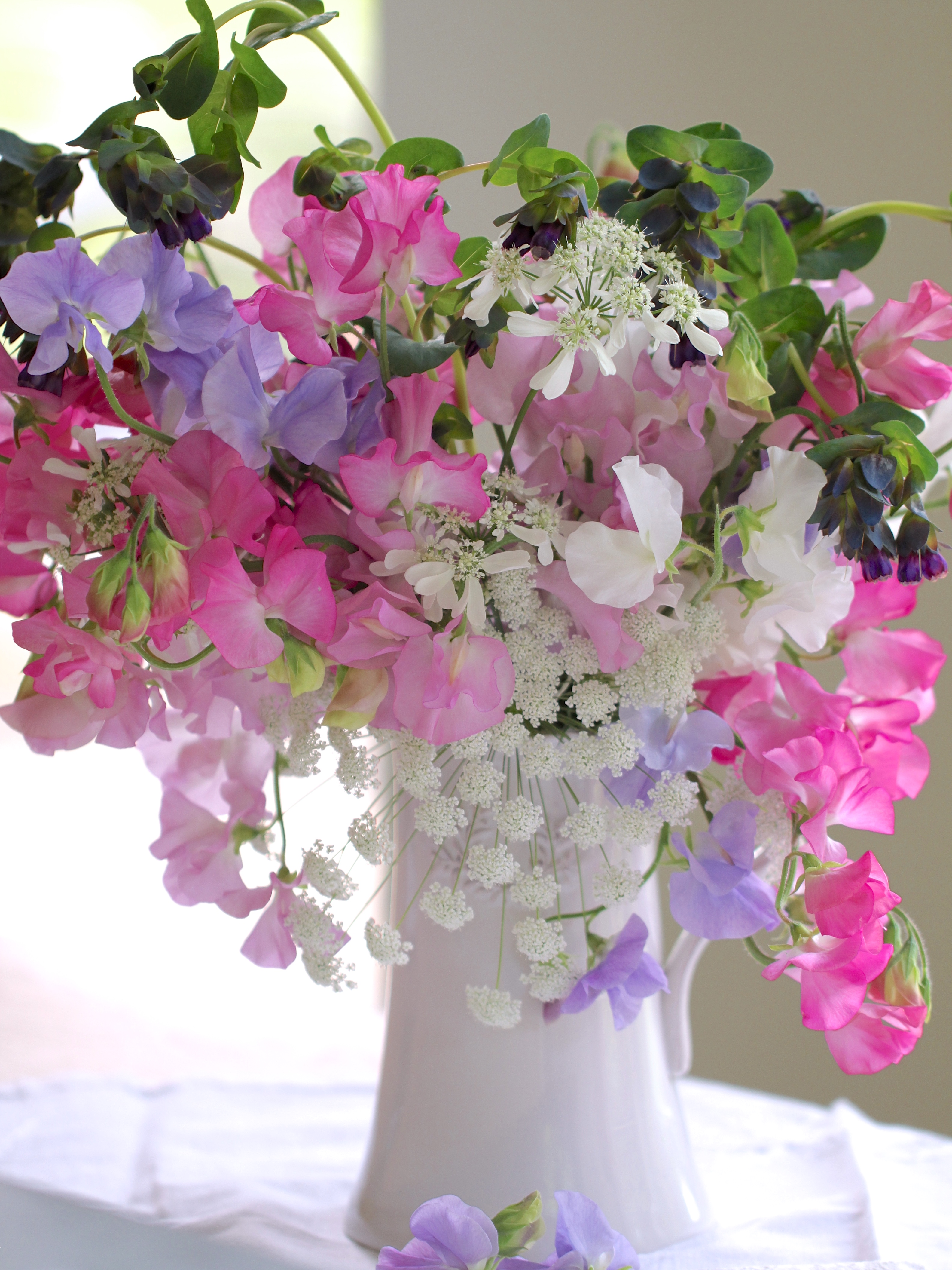 In A Vase On Monday – A Sweet Pea Symphony